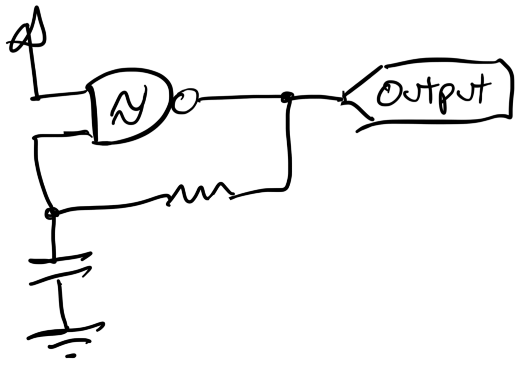 typical, single-resistor oscillator schematic