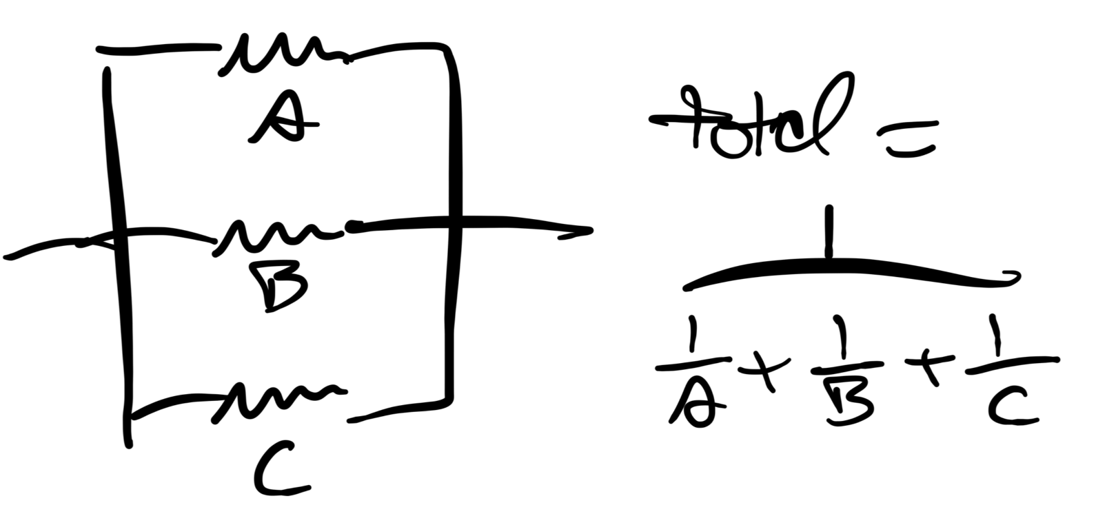 Parallel resistor schematic