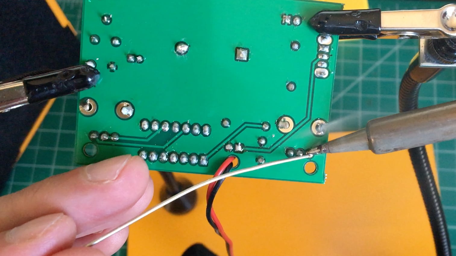 APC PCB being soldered